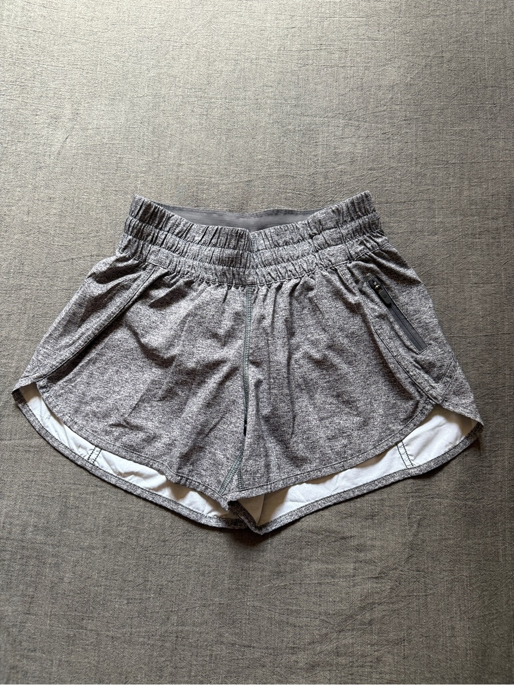 lululemon athletica Heather Gray Athletic Running Shorts 4